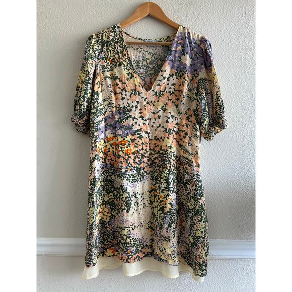 Rails Roma Mini Dress in Gardenia XL‎ Floral Boho Casual Feminine - Picture 1 of 10